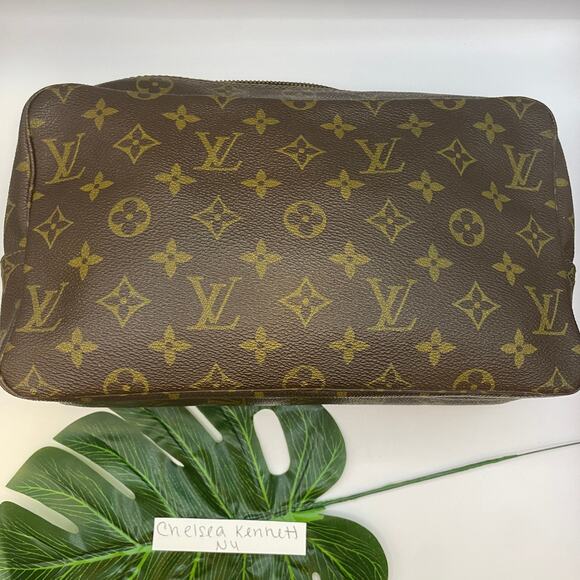 Louis Vuitton Trousse Toiletry 28 Travel Pouch Cosmetic Bag Clutch Vintage - Picture 1 of 14